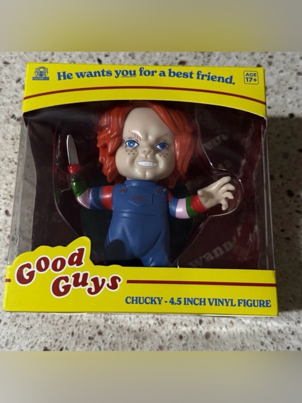Chucky 4.5" Vinyl Figure - Red Hair, Blue Outfit